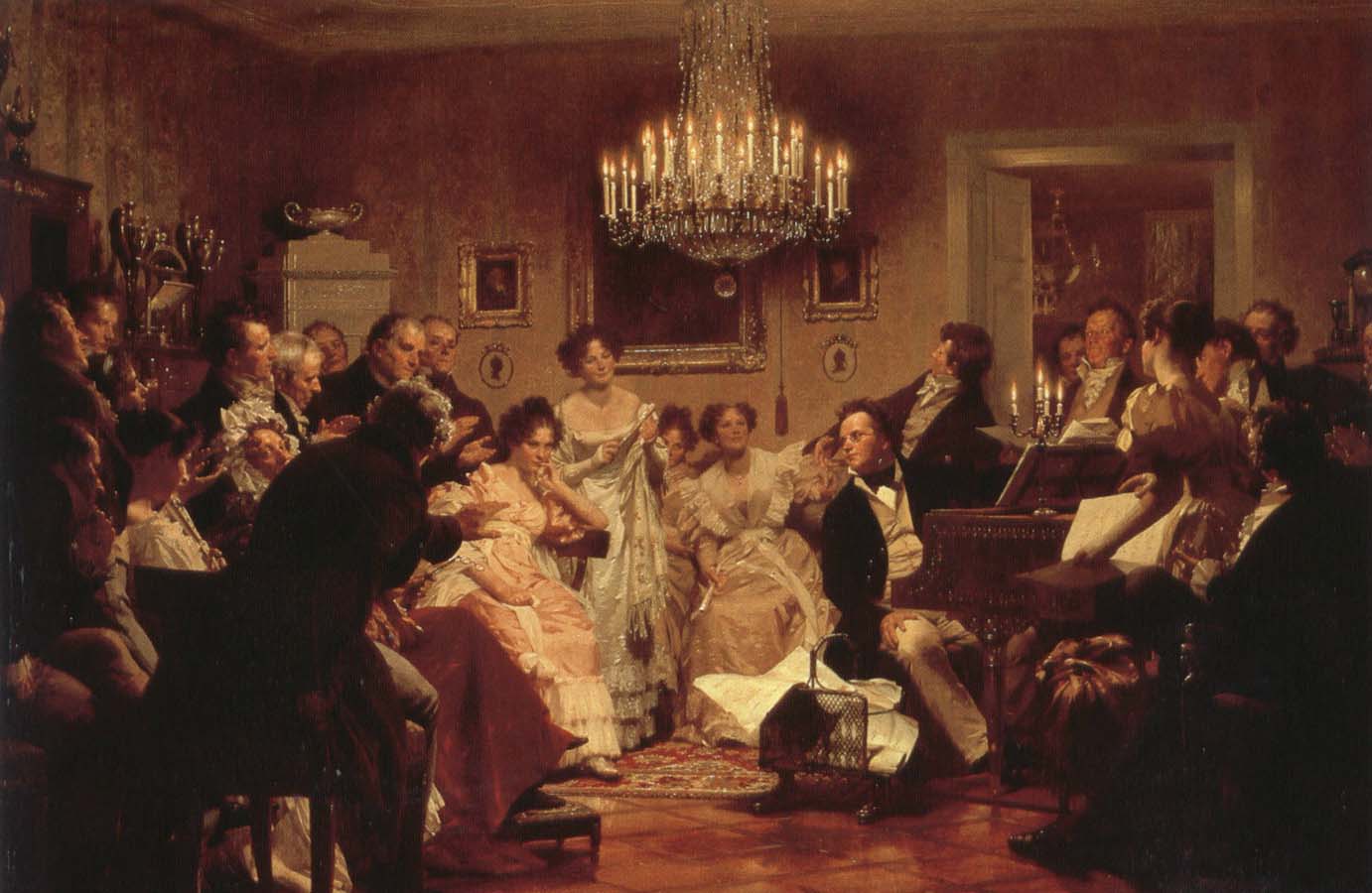 franz von schober a in  a viennese salon